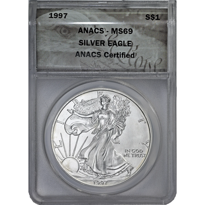 1997 ANACS MS 69 Silver Eagle