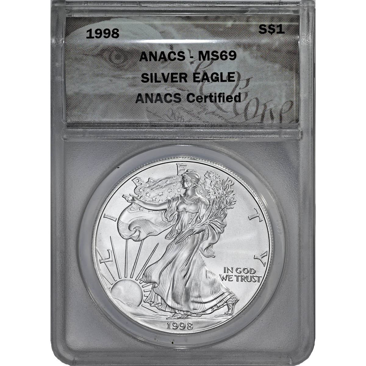 1998 ANACS MS 69 Silver Eagle