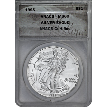 1998 ANACS MS 69 Silver Eagle