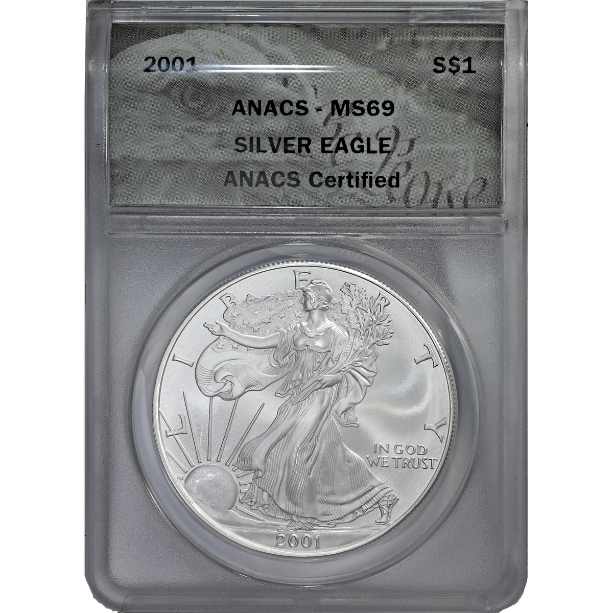 2001 ANACS MS69 Silver Eagle
