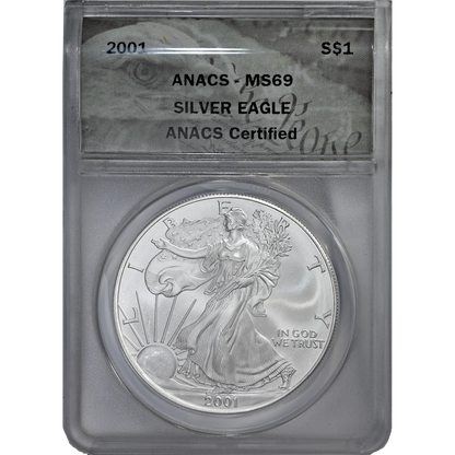 2001 ANACS MS69 Silver Eagle