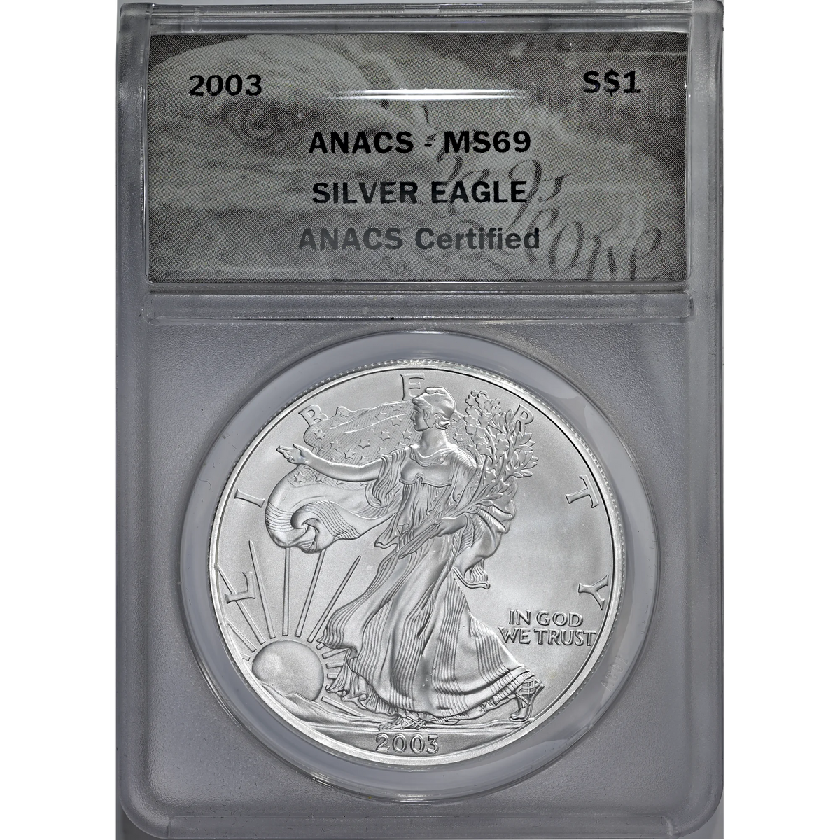 2003 ANACS MS 69 Silver Eagle