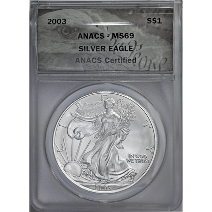 2003 ANACS MS 69 Silver Eagle