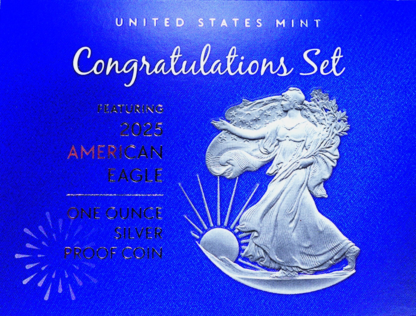 2025-W 1 oz Proof American Silver Eagle (Congratulations Set)