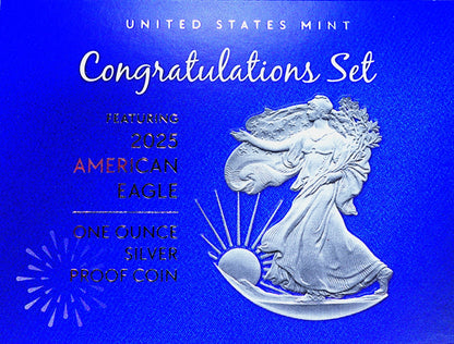 2025-W 1 oz Proof American Silver Eagle (Congratulations Set)