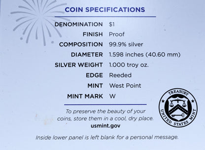 2025-W 1 oz Proof American Silver Eagle (Congratulations Set)