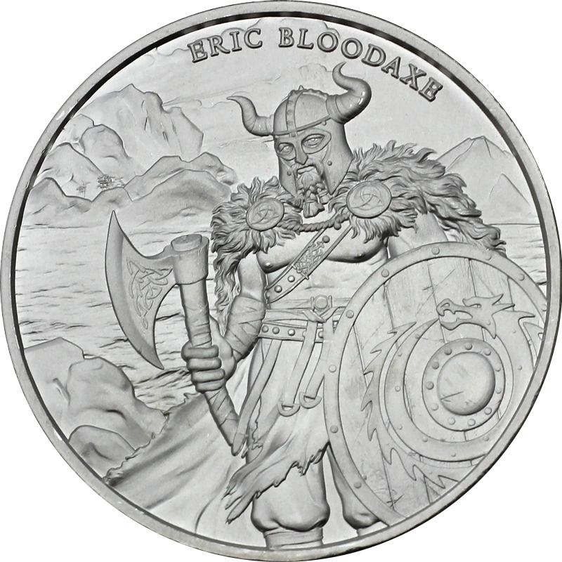 Eric Bloodaxe Legendary Warriors 1 oz .999 Silver Rounds