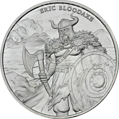 Eric Bloodaxe Legendary Warriors 1 oz .999 Silver Rounds