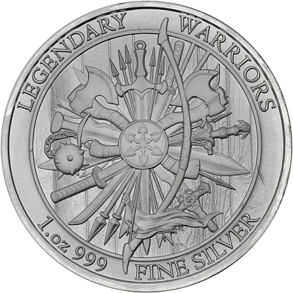 Eric Bloodaxe Legendary Warriors 1 oz .999 Silver Rounds