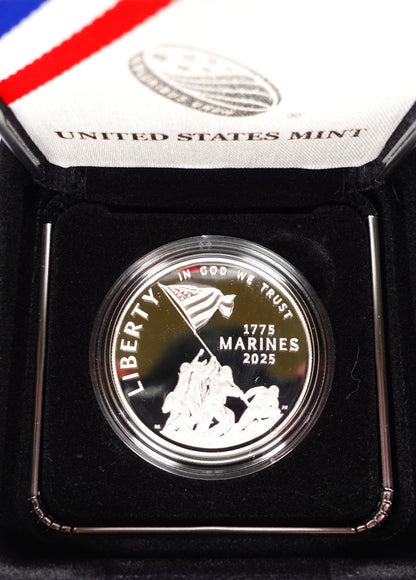 2025 United States Marine Corps 250th Anniversary Commemorative Coin Proof Silver Dollar