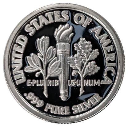 2006 Ronald Reagan .999 Fine 1/10th oz Silver Dime Proof