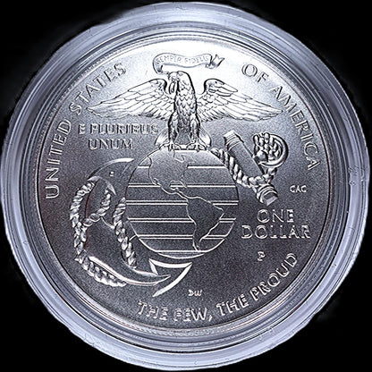 U.S. Marine Corps 250th Anniversary 2025 Uncirculated Silver Dollar