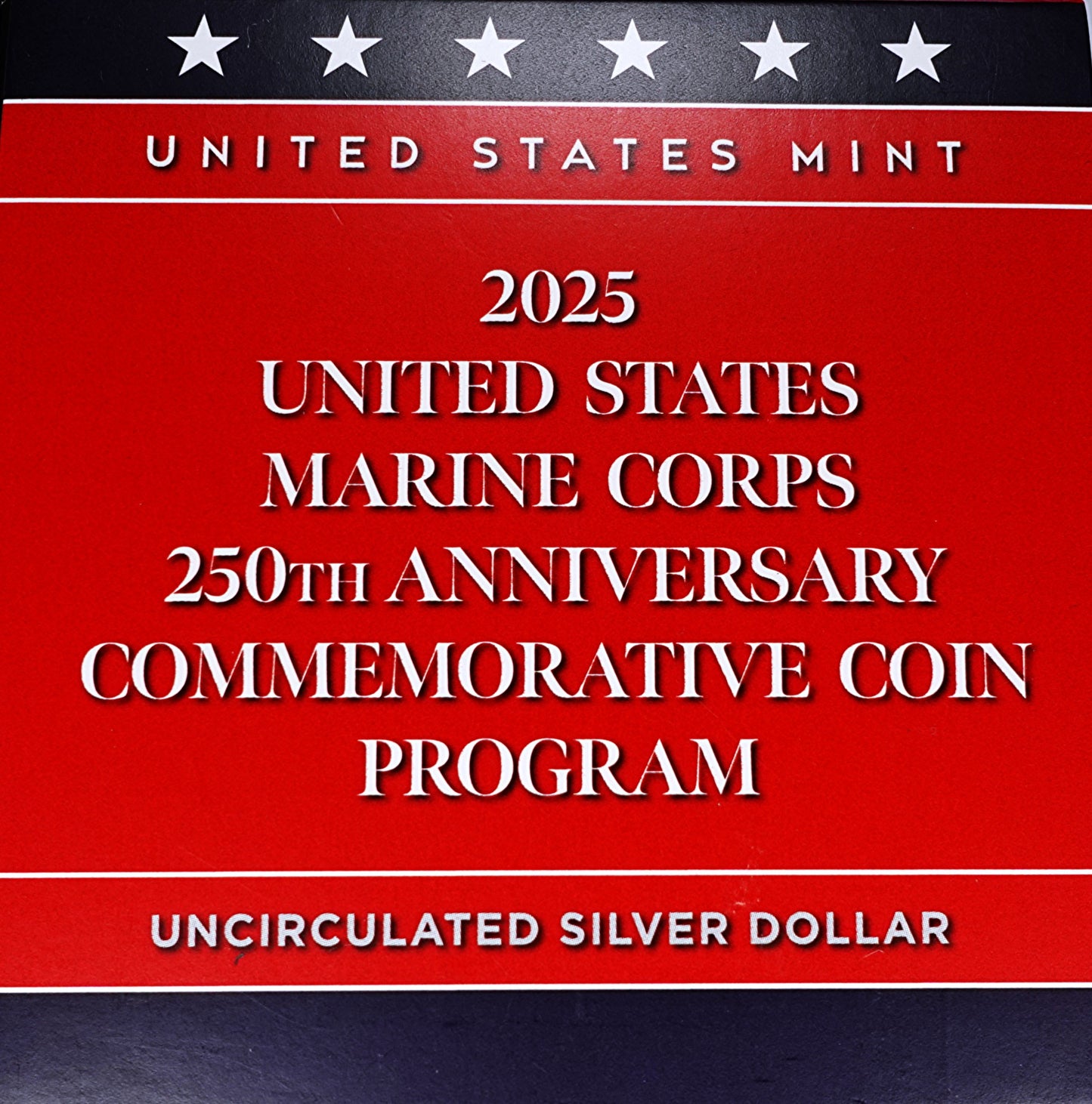 U.S. Marine Corps 250th Anniversary 2025 Uncirculated Silver Dollar