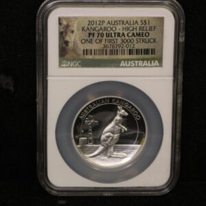 2012 Australia Kangaroo Silver 1 Oz High Relief NGC PF 70 First 3000 Struck