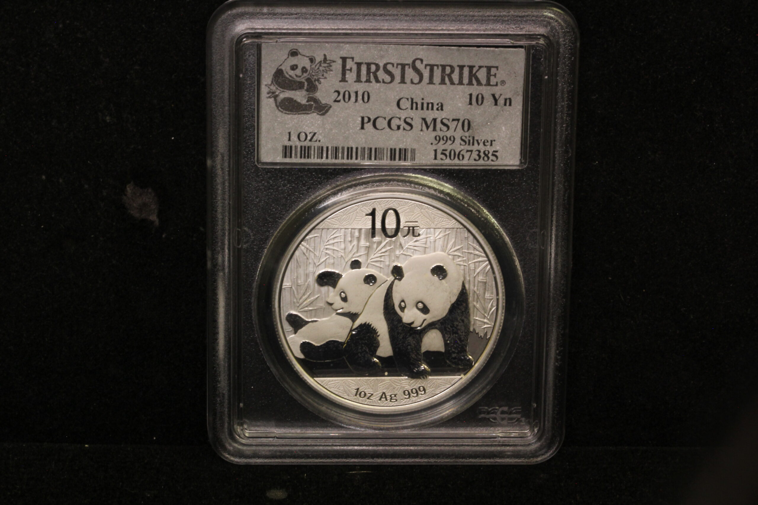 2012-Panda-Silver-P.C.G.S.-MS-69-First Strike 