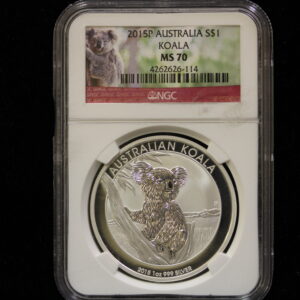 2015 P Australia Silver Koala $1 NGC MS 70