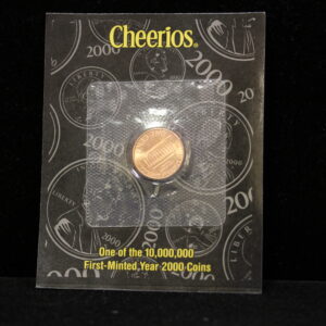 2000 Lincoln Penny Special Cheerios Edition Packaging First 10 Mil Minted