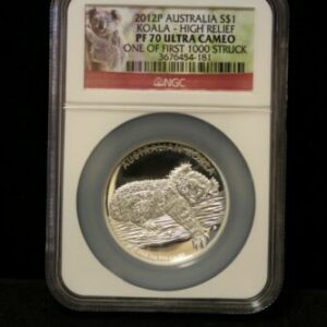 2012 High Relief Koala Silver Coin