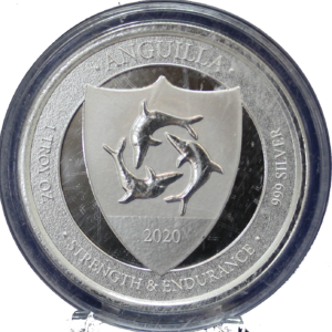 2020 East Caribbean Bank Anguilla 1 Oz .999 Silver