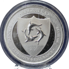 2020 East Caribbean Bank Anguilla 1 Oz .999 Silver