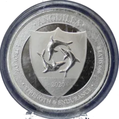 2020 East Caribbean Bank Anguilla 1 Oz .999 Silver