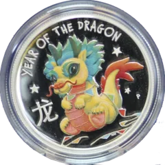 2024 Tuvalu Year of the Dragon 50 Cents 1/2 Oz Silver