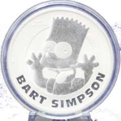 2022 Tuvalu Bart Simpson 1 Oz .999 Silver