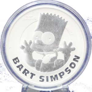 2022 Tuvalu Bart Simpson 1 Oz .999 Silver