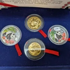1997 China Panda Prestige Set w/ CoA Gold & Silver Coins
