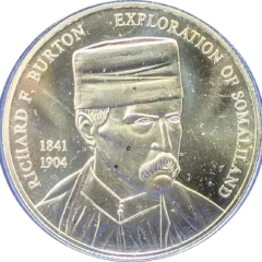 2002 Somaliland 1000 Shillings “Exploration of Somaliland” Silver Coin