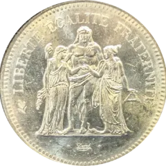 1976 France 50 Francs Silver Coin