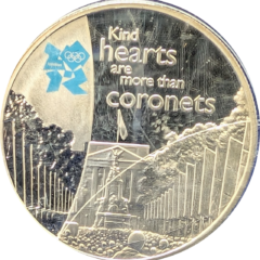 2010 United Kingdom Vancouver Olympics “Kind hearts are more than Coronets” Silver Coin