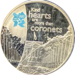 2010 United Kingdom Vancouver Olympics “Kind hearts are more than Coronets” Silver Coin