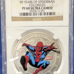 2013 Niue 50 Years of Spiderman Colorized NGC PF 69 Ultra Cameo