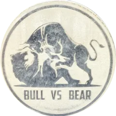 Mk Barz Bull vs Bear Silver Round