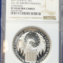 2017 Cook Islands $5 Silver “U.S. Of America Magical Congress” NGC PF 70