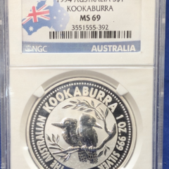 1994 Australia Silver Kookaburra NGC MS 69