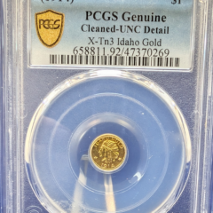 1914 $1 Idaho Gold PCGS Cleaned-Unc Detail