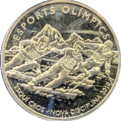 2008 Andorra Olympic Skiing Silver Coin