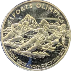 2008 Andorra Olympic Skiing Silver Coin