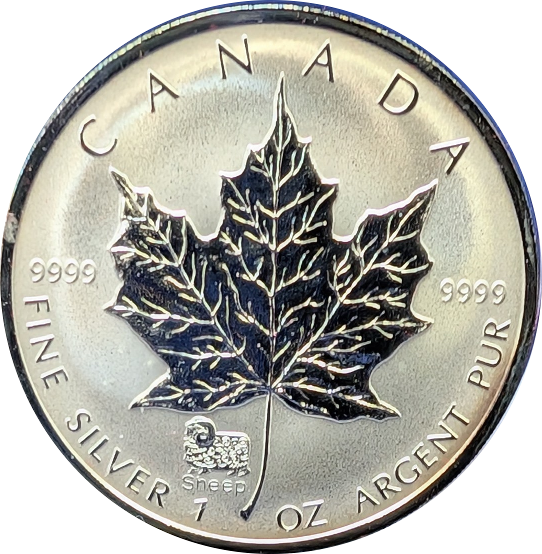 Canada Silver Maple Leaf Oz W Sheep Privy Mid America Coins