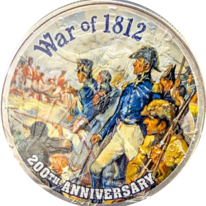 2012 Silver Eagle Painted with War of 1812 200th Anniversary