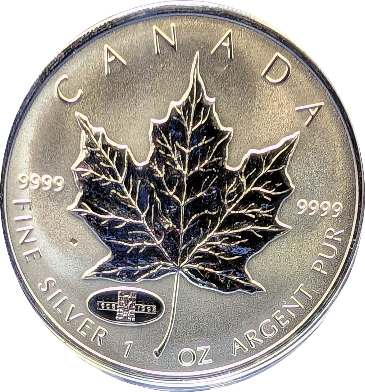 Canada Silver Maple Leaf Oz W Anniversary Privy Mid America Coins