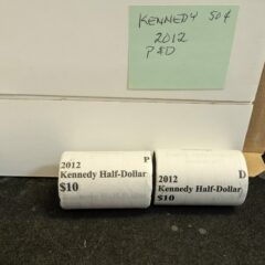2012 P + D Kennedy Half Dollar 2 Roll Set