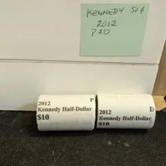 2012 P + D Kennedy Half Dollar 2 Roll Set