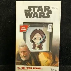 2021 Niue $2 Star Wars Chibi Obi-Wan Kenobi 1 Oz Silver Coin