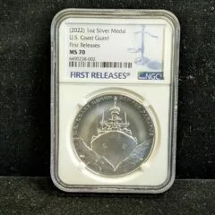 2022 U.S. Coast Guard 1 Oz Silver Medal NGC MS70 First Releases