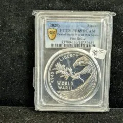 2020 End of World War II 75th Anniv. 1 Oz Silver Medal PCGS PR69DCAM