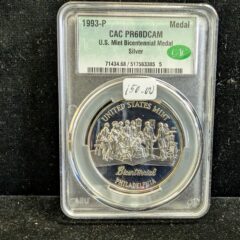 1993 P U.S. Mint Bicentennial Medal Silver CAC PR68DCAM