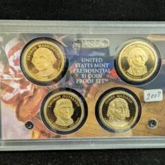 2007 U.S Presidential Dollars 4 Coin Proof Set